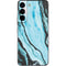 Aqua Blue Marble Ink Galaxy S22 Skin